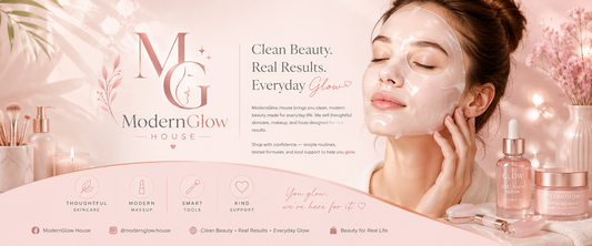 For a limited time, enjoy 50% OFF selected skincare products from ModernGlow House.